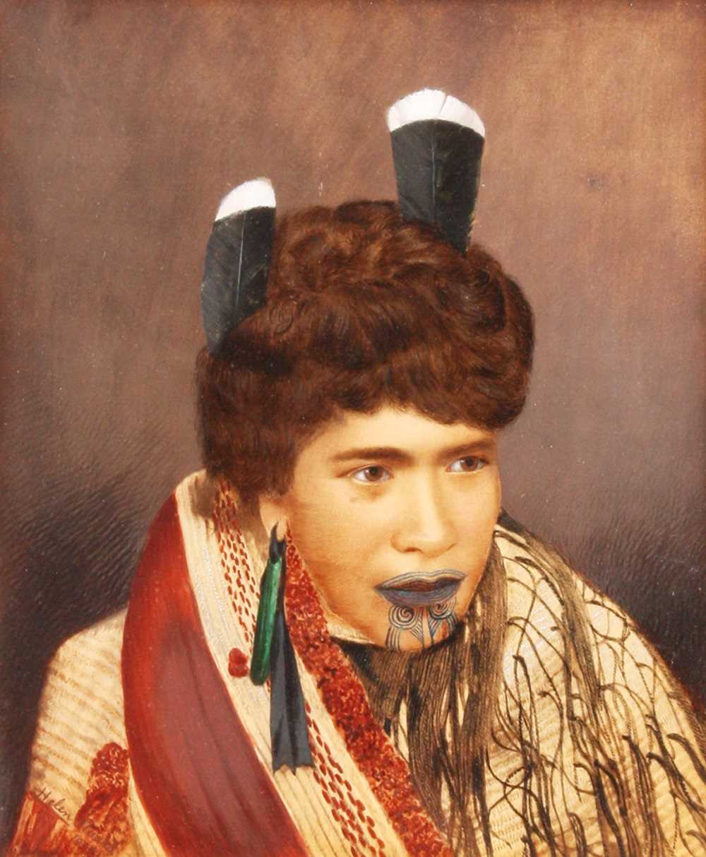 Lot 369 - HELEN STUART FL. 1880’s - OVER-PAINTED GELATIN...