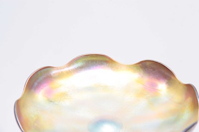 Lot 18 - A TIFFANY, FAVRILE IRIDESCENT GLASS FOOTED...