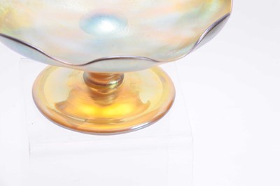 Lot 18 - A TIFFANY, FAVRILE IRIDESCENT GLASS FOOTED...