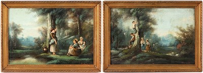 Lot 377 - BEMINDT 
 19TH CENTURY OILS ON BOARD
 A...