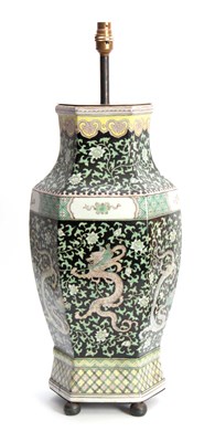 Lot 185 - A 19TH CENTURY CHINESE LARGE VASE LAMP of...