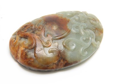 Lot 203 - A CHINESE RUSTIC JADE CARVED PAPERWEIGHT...