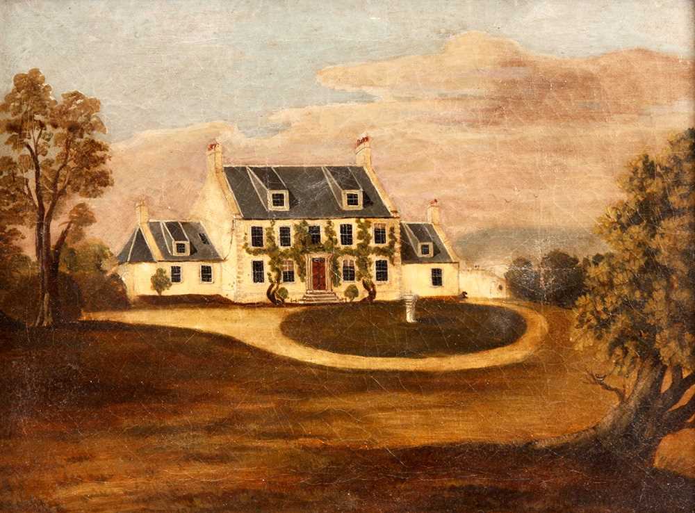 Lot 392 - 19TH CENTURY OIL ON CANVAS A country house...