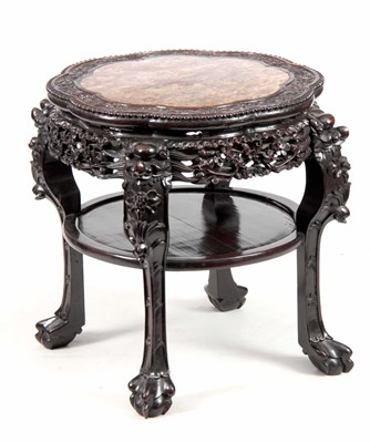 Lot 232 - A 19TH CENTURY CHINESE HARDWOOD JARDINIERE...