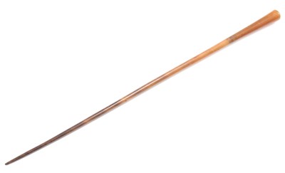 Lot 287 - AN EARLY 20th CENTURY RHINO HORN RIDING CROP...