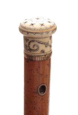 Lot 290 - A RARE LATE 17TH CENTURY IVORY PIQUE WORK...