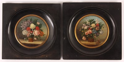 Lot 398 - A PAIR OF 19th CENTURY OIL ON COPPER 
 STILL...