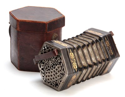 Lot 319 - A LATE 19th CENTURY CONCERTINA BY CHARLES...