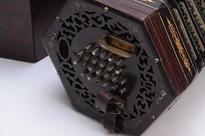 Lot 320 - A LATE 19th CENTURY CONCERTINA POSSIBLY BY...