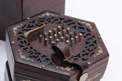 Lot 320 - A LATE 19th CENTURY CONCERTINA POSSIBLY BY...