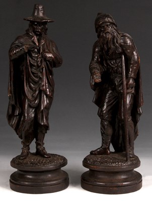 Lot 644 - A pair of 19th Century Continental carved Wood...