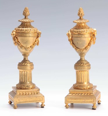 Lot 407 - A PAIR OF 19TH CENTURY FRENCH ORMOLU CLASSICAL...