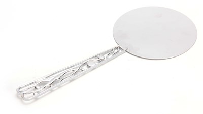 Lot 414 - AN ART DECO CHROME HAND MIRROR BY WERKSTATTE...