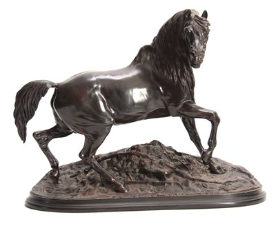 Lot 433 - P. J. MENE A 19TH CENTURY BRONZE EQUESTRIAN...