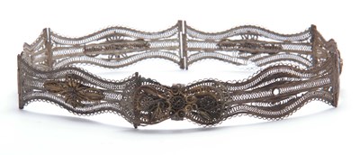 Lot 453 - A LATE 19TH CENTURY SILVER BELT POSSIBLY...