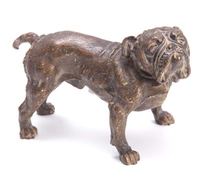 Lot 463 - A 19th CENTURY BRONZE BULLDOG IN THE MANNER OF...