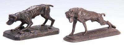 Lot 474 - TWO 19th CENTURY CONTINENTAL BRONZE SCULPTURES...