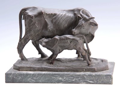 Lot 479 - G. MENIER A CONTINENTAL BRONZE SCULPTURE...