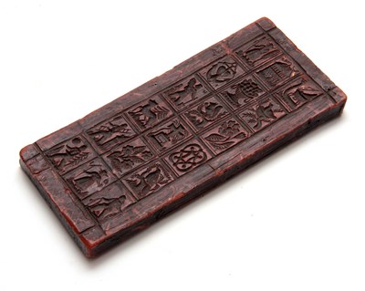 Lot 494 - AN OLD EUROPEAN RED WAX SPRINGERLE MOLD...