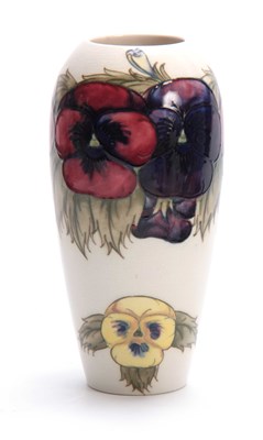 Lot 50 - A MOORCROFT TAPERING SHOULDERED VASE decorated...