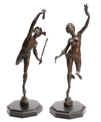 Lot 536 - A PAIR OF LATE 19TH CENTURY FRENCH BRONZE...