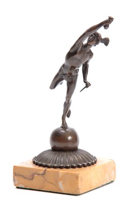 Lot 556 - A 19TH CENTURY SCULPTURE OF HERMES mounted on...