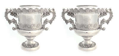 Lot 574 - A PAIR OF REGENCY SILVER PLATED OLD SHEFFIELD...