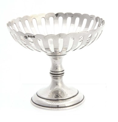 Lot 580 - A PIERCED SILVER BONBON DISH - Birmingham 1910...