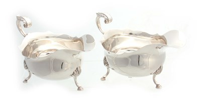 Lot 593 - A PAIR OF 20TH CENTURY GEORGIAN STYLE SILVER...