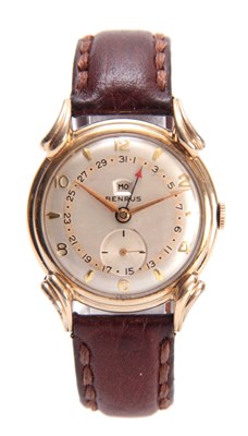 Lot 622 - A 1950's GENTLEMANS BENRUS DAY/DATE WRIST...