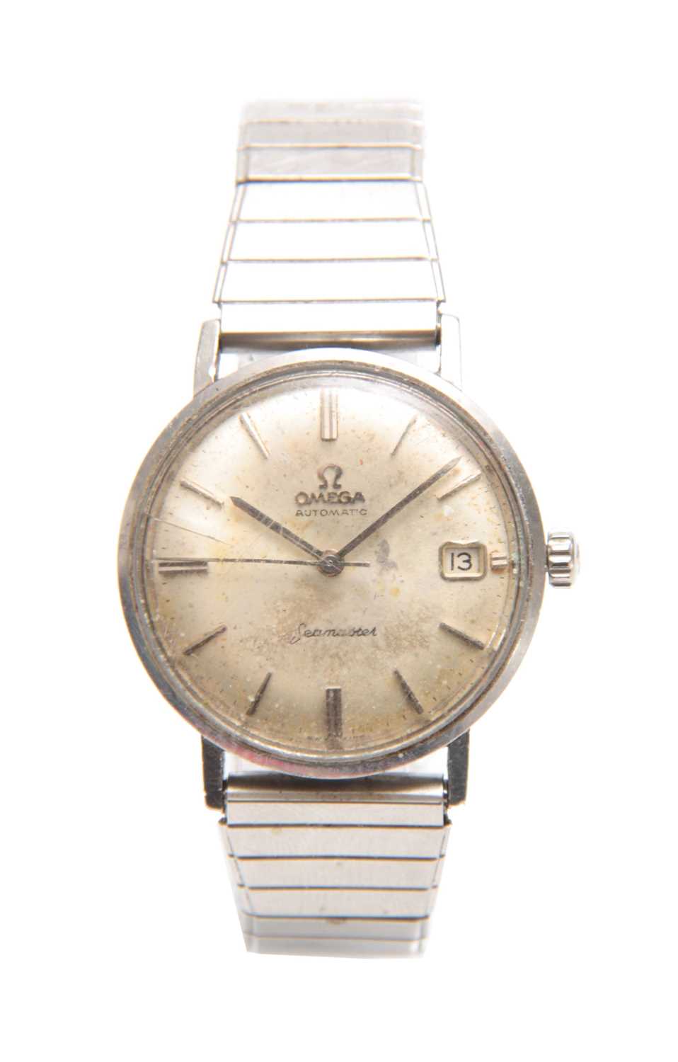 Lot 623 - A GENTLEMAN'S STEEL OMEGA SEAMASTER WRIST...