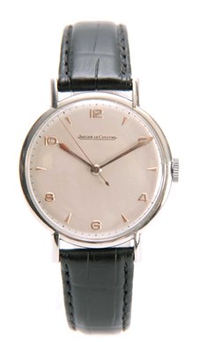 Lot 624 - A GENTLEMANS STEEL JAEGER-LECOULTRE WRIST...