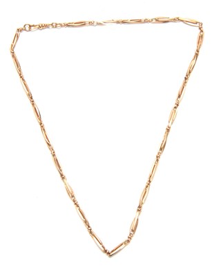 Lot 670 - A 14CT YELLOW GOLD NECK CHAIN of unusual...