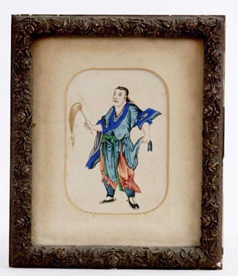 Lot 176 - A LATE 19th CENTURY CHINESE PAINTING ON RICE...