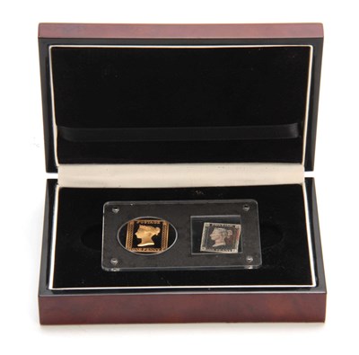 Lot 720 - A CASED 1OZ GOLD PENNY BLACK COMMEMORATIVE...