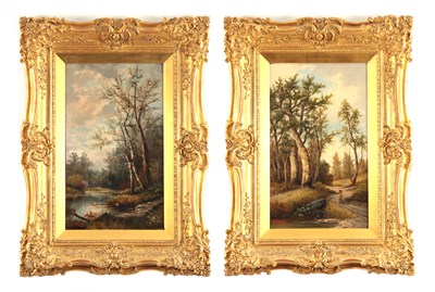 Lot 776 - GEORGE HALLER. A PAIR OF 19th CENTURY OILS ON...