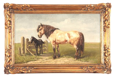 Lot 779 - L.M. WEBB. 19th CENTURY OIL ON CANVAS. Horse...