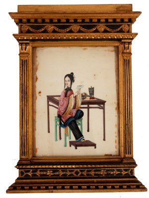 Lot 177 - A LATE 19th CENTURY CHINESE PAINTING on rice...