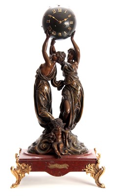 Lot 847 - A LATE 19th CENTURY FRENCH FIGURAL MANTEL...