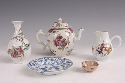 Lot 107 - AN 18TH CENTURY CHINESE FAMILLE ROSE TEAPOT...