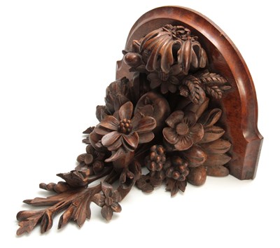 Lot 941 - A LATE 19th CENTURY WALNUT AND OAK CARVED...