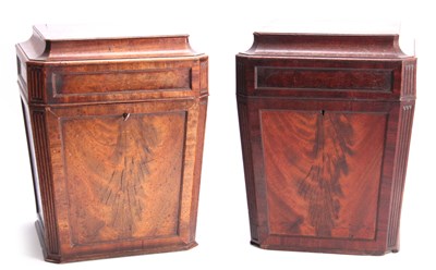 Lot 980 - AN UNUSUAL PAIR OF LATE GEORGIAN FLAMED...