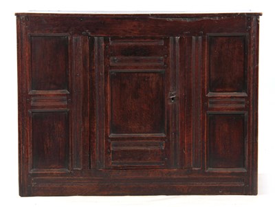 Lot 993 - A 17TH CENTURY OAK WELSH HANGING FOOD CUPBOARD...