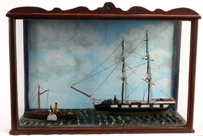 Lot 436 - A LATE 19TH CENTURY NAIVE SAILOR MADE MODEL OF...