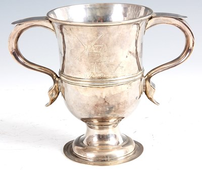 Lot 288 - A GEORGE III TWO-HANDLED LOVING CUP having...