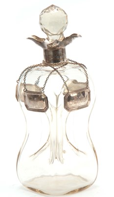 Lot 20 - A GEORGE V SILVER MOUNTED SPIRIT DECANTER AND...