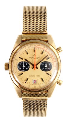 Lot 233 - A GENTLEMAN'S 18ct GOLD BREITLING CHRONO-MATIC...