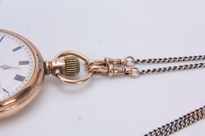 Lot 370 - A 9CT GOLD FULL HUNTER WALTHAM POCKET WATCH...