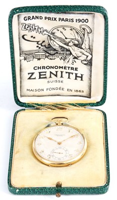 Lot 257 - A 18ct GOLD 1920’s SLIMLINE ZENITH CHRONOMETER...