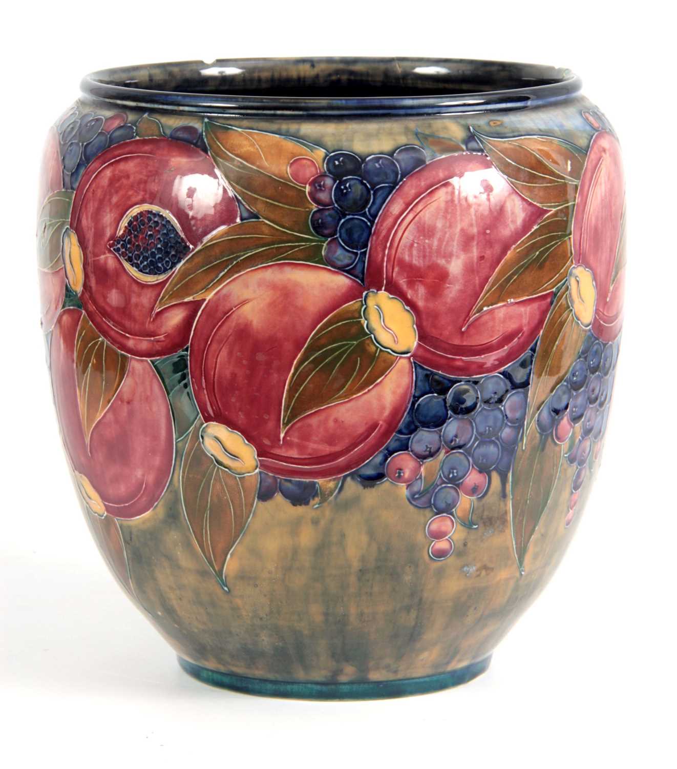 Lot 43 - A 20TH CENTURY MOORCROFT JARDINIERE decorated...